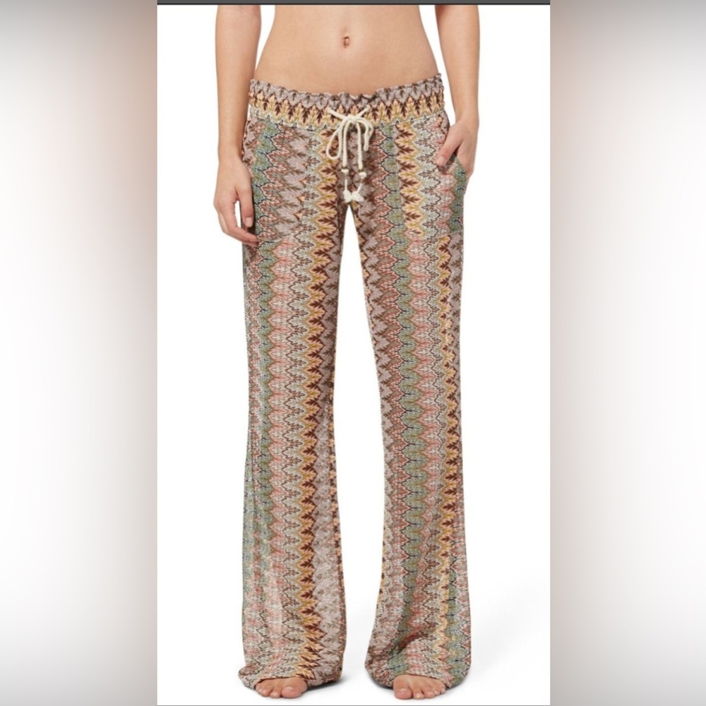 Roxy Multicolor Zigzag Wide Leg Pants